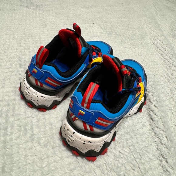 Toddler Fila blue multicolor running hiking shoes size 10 1/2 - Picture 5 of 7